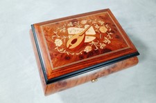 Vintage REUGE Swiss Music Box Wooden “Perhaps Love” #1968 Tested Working