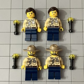 LEGO #60066 City Women Swamp Police (2015) Lot Of 4 Minifigures Minifig F4 37