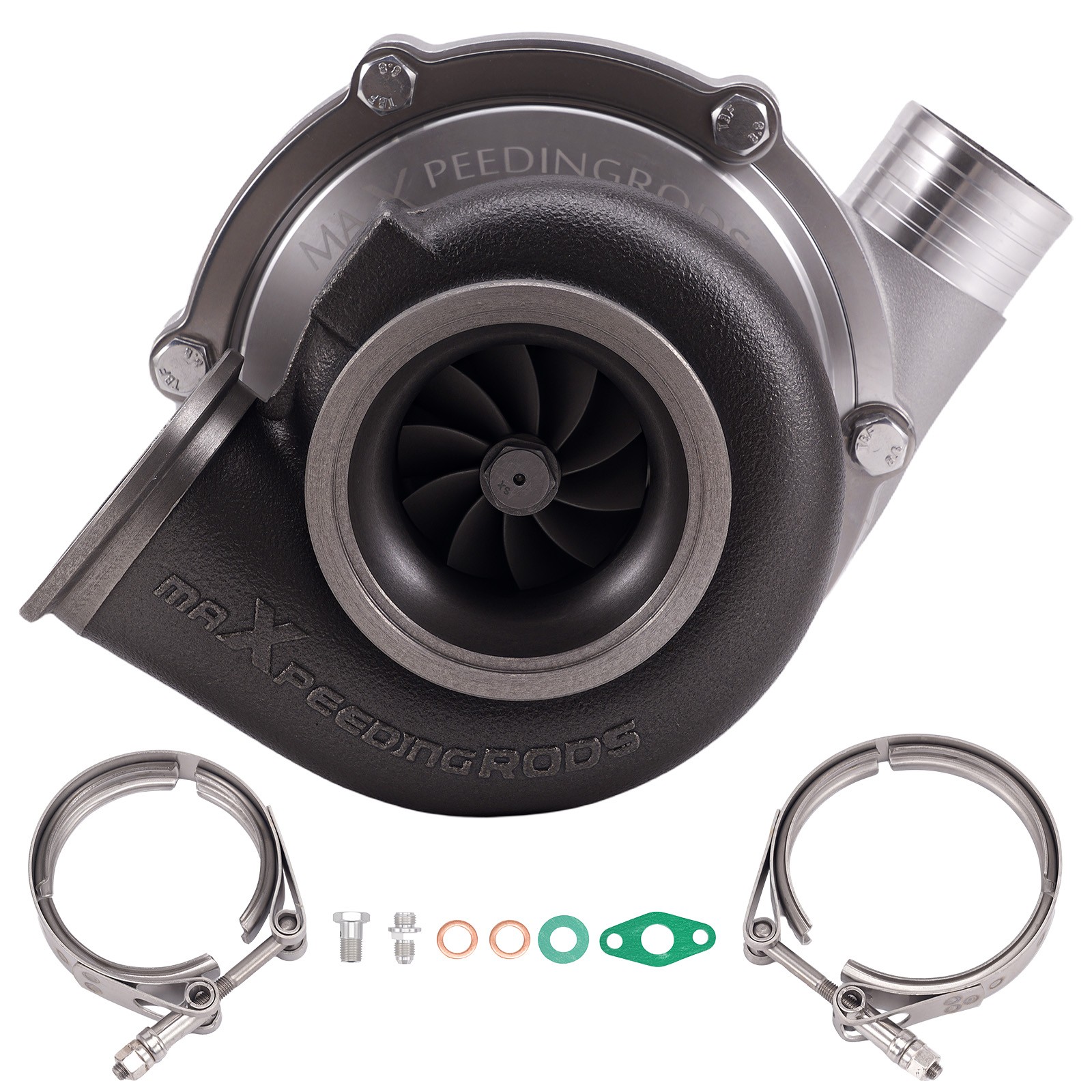 Gt3076r Gt3037 Ceramic Dual Ball Bearing Billet Racing Turbo 0.63 Ar V-band