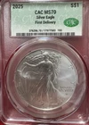 2025 S1$ American Silver American Eagle CAC MS70 - First Delivery 1 Oz Silver