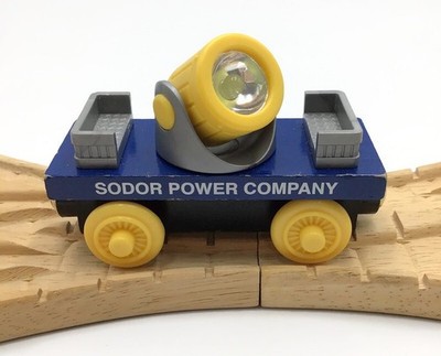 Thomas & Friends SPOTLIGHT CAR Sodor Power Co. *WORKS* Wooden Railway Train 2003