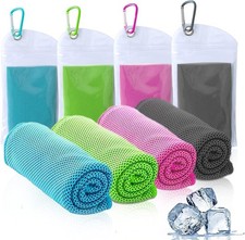 Kühlendes Handtuch 4er Set Kühltücher Kühlhandtuch Sport Cooling Towel Yoga