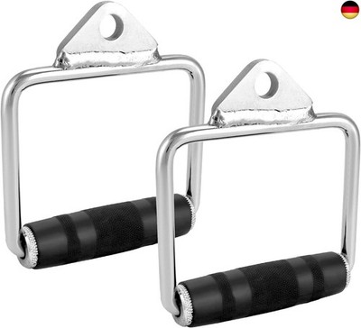   Pack of 2 Cable Pull Handles with Rubber Handle, Lat Pull Handle for Workout o