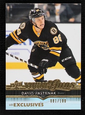 2014-15 Upper Deck Young Guns UD Exclusives 81/100 David Pastrnak #495 k1r