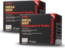 2 Pack GNC Mega Men Performance and Vitality Supplement, 30 Count
