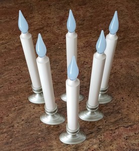 Lot Of 6 Xodus Innovatus Battery Operated 9" Candles Tested & Working