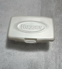Vintage Huggies Wipes White Container Full Size EMPTY Box Refillable Baby Wipes
