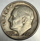 1961-D Roosevelt Dime - Circulated Condition - 90% Silver - US Coin - 3031