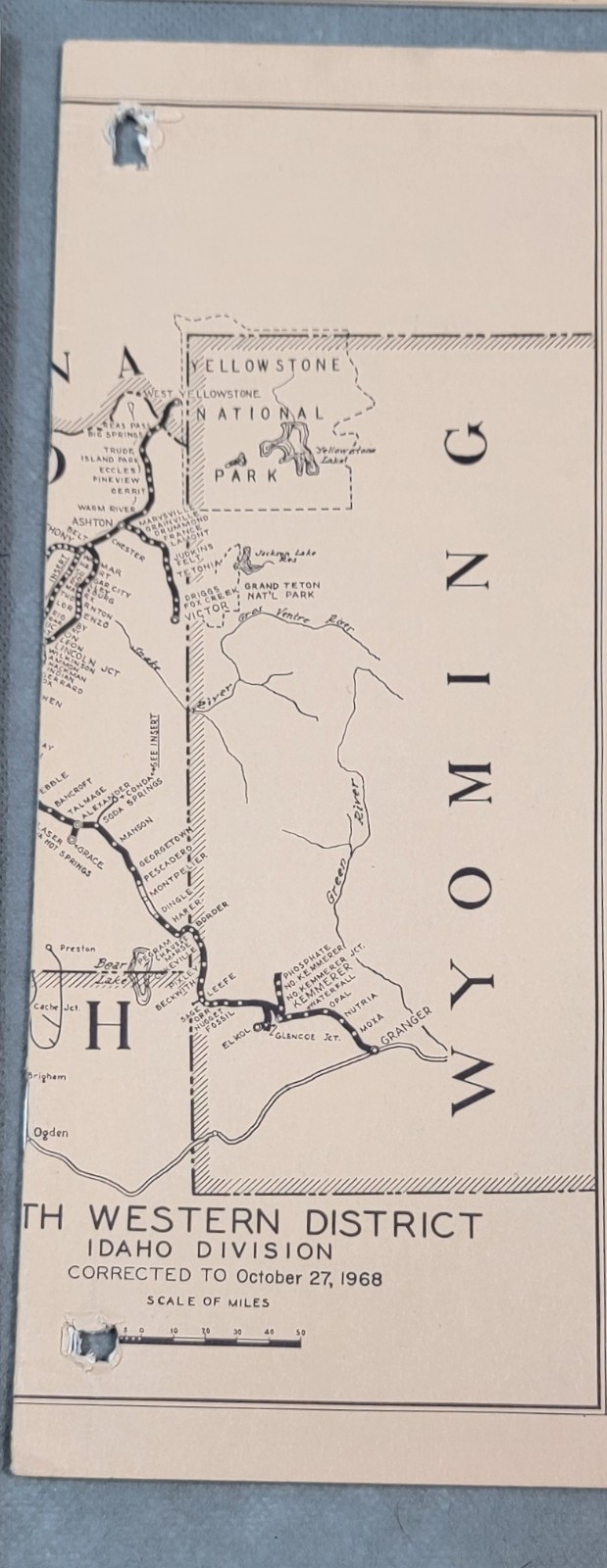 1960's UNION PACIFIC RAILROAD Assorted IDAHO DIVISION Employee TIME TABLE Lot