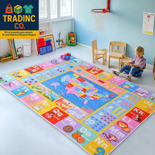 Kids Rugs for Playroom - Soft  Non-Slip 4X5 Feet Educational Rug for Learning A