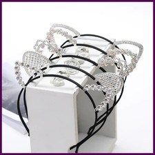 Novelty Kids Cat Ears Headband with Ear Crystal Hairband Festival Hair Girls