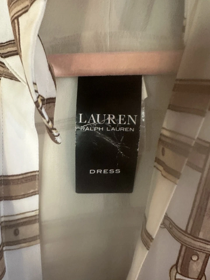 Lauren Ralph Lauren Black Label Belting Print Georgette Shirt dress Size 8 - Image 3 of 4