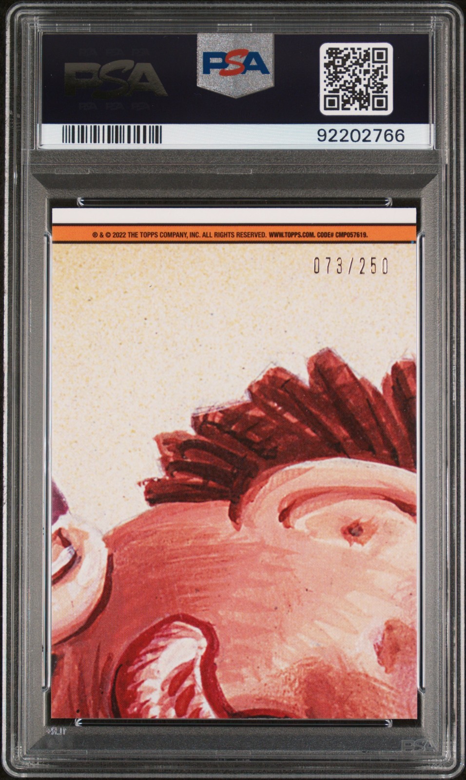 2022 Garbage Pail Kids Chrome GORE MAY Purple Refractor 73/250 PSA 9 POP 1 view 2