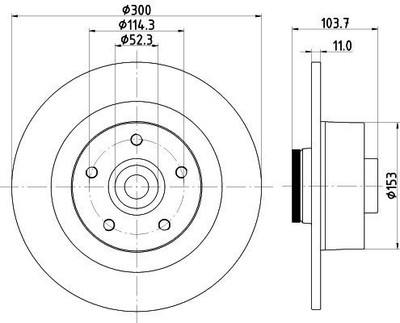 2X Mintex MDC2305 Rear Brake Discs 300mm Solid Fits Renault Laguna