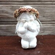 Dreamsicles Cast Art 1991 Praying Cherub Fig "A Child Prayer" Signed Kristin Vtg