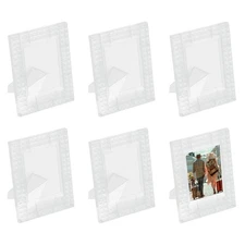 2 x 3 Picture Frame, 6 Pcs Mini Plastic Photo Frame, Beige