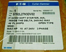 EATON soft start Cutler Hammer S752L27N3DV02 Motor Starter 46A (15HP) 240v NEW