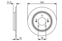 2X Bremsscheibe Bosch 0 986 479 V09 FüR Hyundai Ioniq AE I30 PDE PD Pden Kona OS