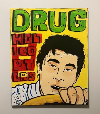 Original Movie Pop Art Painting Ray Liotta GOOD FELLAS 16x20 Canvas