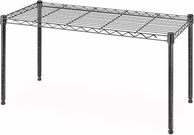 Wire Rack Storage Organizer 1 Tier 30 L x 14 W 15 H Black Whitmor Shelving Units