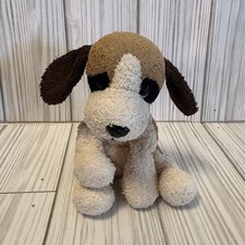 Russ Berrie Luv Pets Bandit 5  Plush Brown Tan Cream Puppy Dog Bean Bag