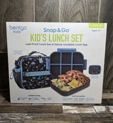 Bentgo 2-Piece Kids Snap & Go Lunch Set: Leak-Proof Lunch Box & Deluxe Insulated