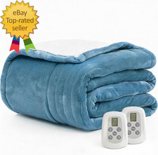 Heated Blanket Electric Blanket King 100"X90" Heating Blanket with Dual Control