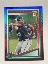 2025 Donruss Red Blue #140 Jarlin Susana Rated Prospect Washington Nationals