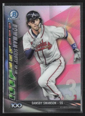 2017 Bowman #BTP-3 Dansby Swanson Bowman Scouts' Top 100 Atlanta Braves