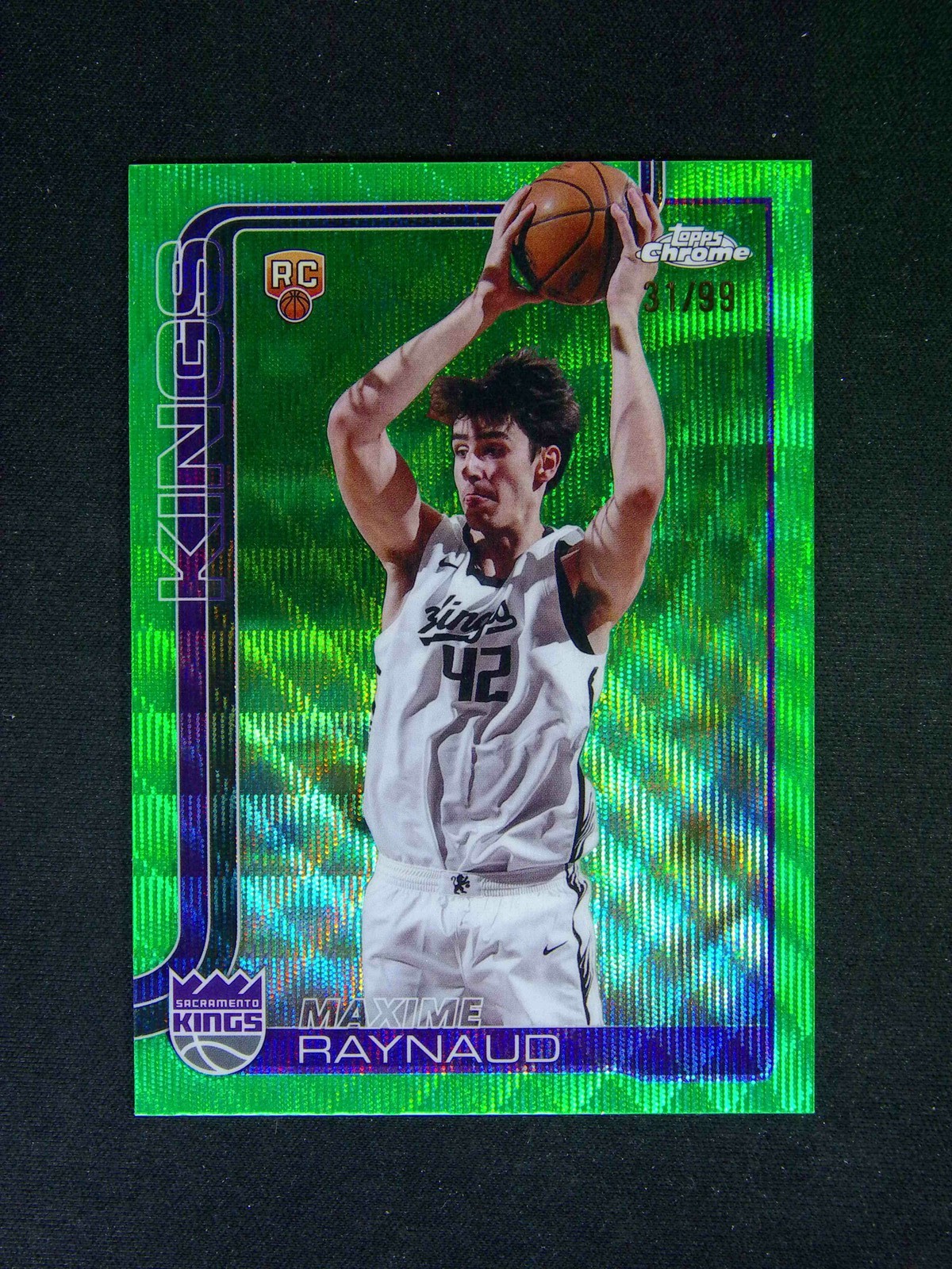 2025-26 Topps Chrome Maxime Raynaud #293 RC Green Wave Refractor /99