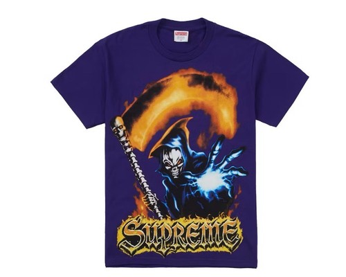 SUPREME Grim Reaper Tee T-Shirt PURPLE Size L LARGE New w/tags in bag