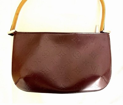 Louis Vuitton Burgundy Vernis Monogram Shoulder Bag, Silver Hardware