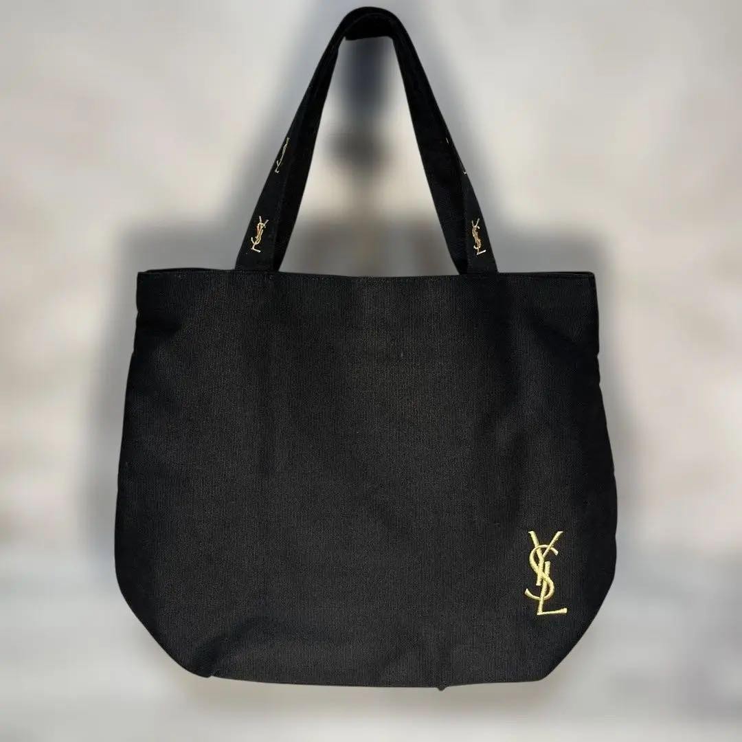 SAINT LAURENT Borsa tote YSL nera tela lussuosa