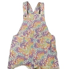 Girls The Children s Place Tie Dye Denim Shortalls Size 10 Pastel Overall Shorts