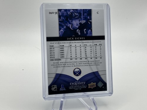 UD Black Diamond Exquisite 2020 2006-07 retro Jack Eichel/299 - Imagen 2 de 2