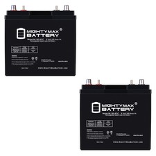 Mighty Max 8v, 180ah, Agm, Dual Terminal Replaces Electric Tow Tractors - 2 Pack