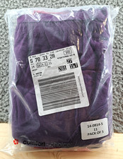 Comfort Choice 5-Pair Pack Brief Cotton Panties Womens 11 Purple 0814-5 NWOT