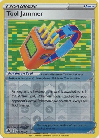 TOOL JAMMER 136/163 BATTLE STYLES POKEMON (REVERSE HOLO, NM)
