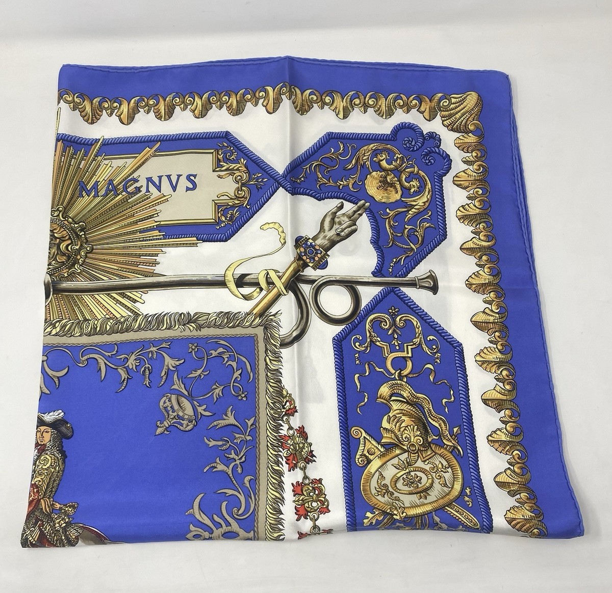 Hermes Silk Scarf Ludovicus Magnus Carre 90 Louis XIV F. de la