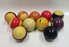 Vintage Replacement Pool Billiard Balls - Standard Size 2-1/4 Lot Of 11 Crafts