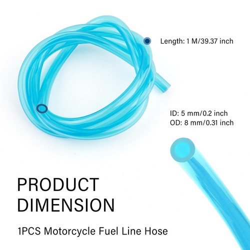 ID 5mm x OD 8mm Motorcycle Fuel Line Hose,Flexible Hose with Blue  - Picture 2 of 7