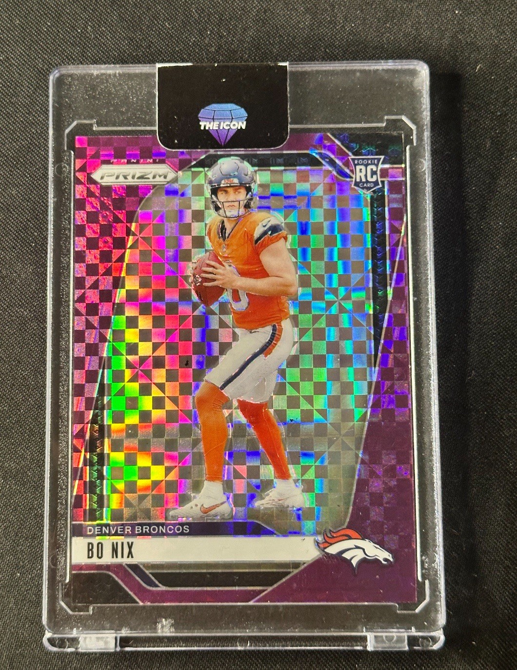 2024 Panini Prizm Bo Nix Rookie PURPLE POWER PRIZM /49 #309 Broncos