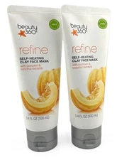 Refine Self Heating Clay Face Mask w Pumpkin & Coconut Extract (PACK OF 2)
