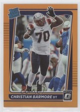2021 Panini Donruss Optic Rated Rookie Orange Prizm /199 Christian Barmore 0h28