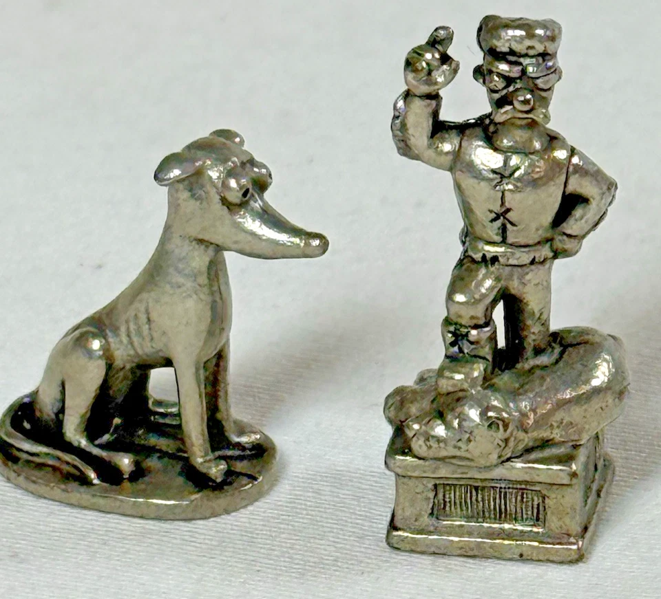 Lot Of 6 The Simpsons Monopoly 2001 Replacement Piece Tokens Parts Pewter Set - Image 3 of 4