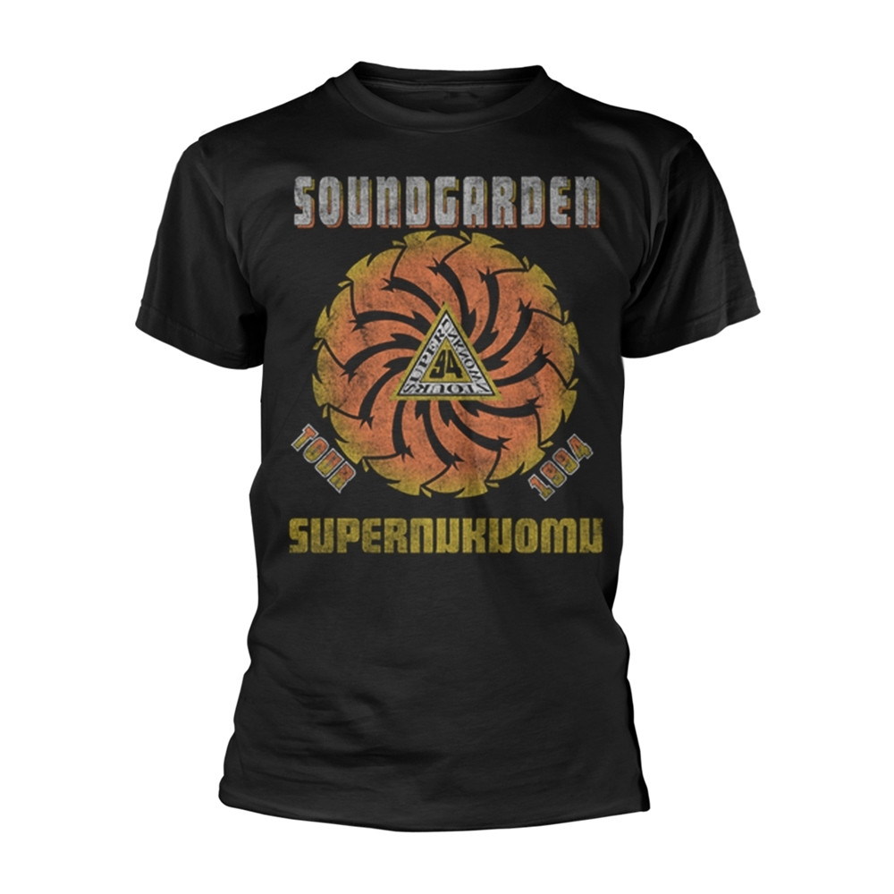 ЧЕРНАЯ футболка SOUNDGARDEN - SUPERUNKNOWN TOUR 94 с принтом спереди и сзади, размер XX-Large