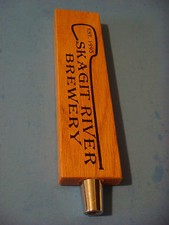 BEER Wood Tap Handle ~ SKAGIT RIVER Brewery ~ Since 1995, Mt Vernon, WASHINGTON
