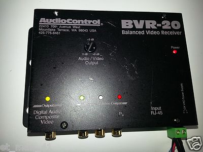 AUDIO CONTROL AUDIOCONTROL BVR-20 BALANCED VIDEO RECEIVER DIGITAL AUDIO BVR20