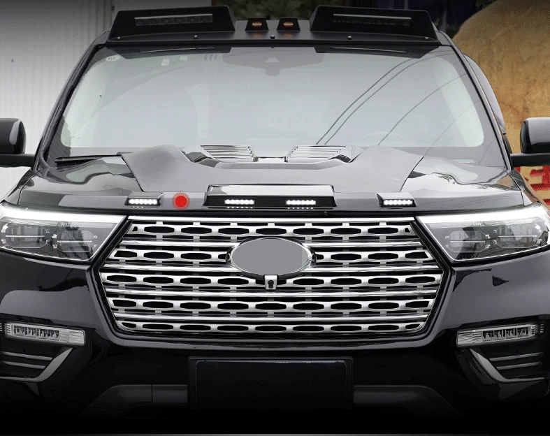 Barra de luz de techo LED DRL lámpara negra para Ford Explorer 2020-2023 Foto 3 de 4