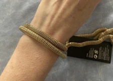 00’S Vintage H&M Gold Coloured Boho Style Bracelet And Armband Set